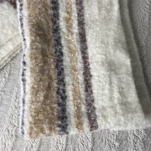 Quagga Tan Brown Plaid Soft Blanket Scarf - Picture 3 of 11